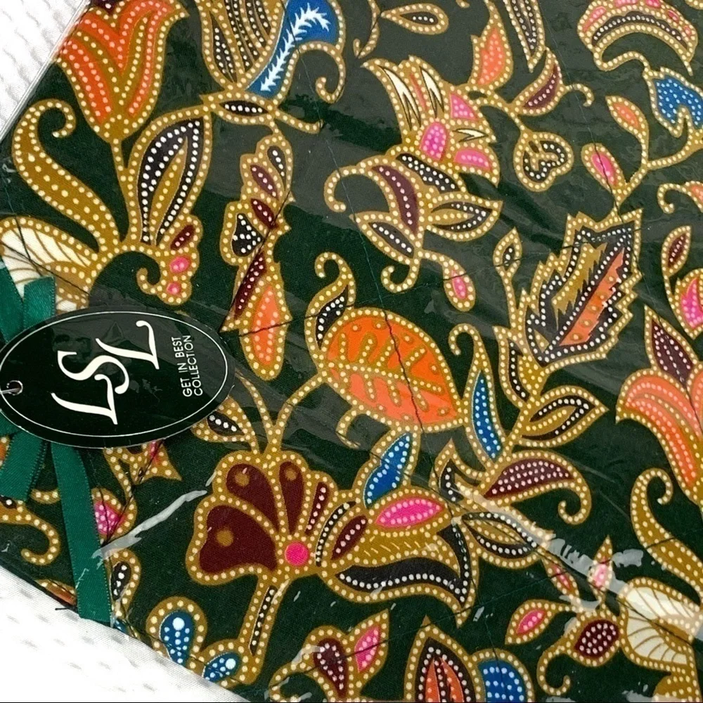 𝅺new-trdtnl Thai BatikPrint MultiUsage Bread Basket